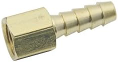 LTWFITTING Brass BSP Fitting Coupler/Adapter 1/8-Inch Female BSPP x 6mm Hose Barb(Pack of 25), 1/8" Female BSPP x 1/4"(6mm) Hose