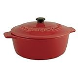 Gourmet Du Village Brie & Camembert Cheese Baker & Server Cranberry Red