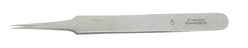 KD89 Watchmaker's Tweezer, Antimagnetic Steel, Shape 5, Length 120mm