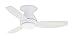 Emerson Ceiling Fans CF144WW, Curva Sky, Modern Low Profile Hugger, Indoor Outdoor Ceiling Fan With Light And Remote, 44-Inch Blades, Appliance White Finish