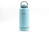 Bindle Bottle 24oz Glacier Blue | Stainless Steel Double Walled & Vacuum Insulated Water Bottle with Storage/Stash Compartment | Drinks Stay Cold for 24 Hours, Hot for 12.