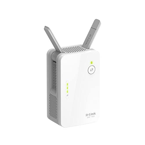 D-Link DAP-1620 AC1300 Wi-Fi Range Extender (bis zu 1300 Mbit/s, Dualband, 1x 10/100/1000 Mbit/s, LED-Signalstärkeanzeige, Repeater- oder AP-Modus, WPS-Taste, D-Link WiFi App)