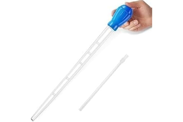 Depeew 27.7IN Extra Long Turkey Baster for Aquarium, 50ml Aquarium Water Changer Siphon for Fish Tank Cleaning, Waste Remover