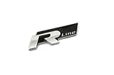 R-Line Racing Black Chrome Badge Emblem FOR Golf Jetta Polo Passat GTI MK4 MK5 MK6