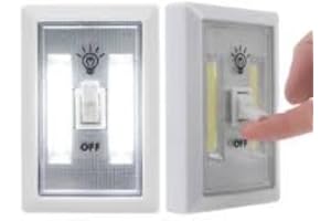 Promier Cordless LED Light Switch 200 Lumen of Bright Light, Attaches with Hook&Loop, Magnate or Screw Hole