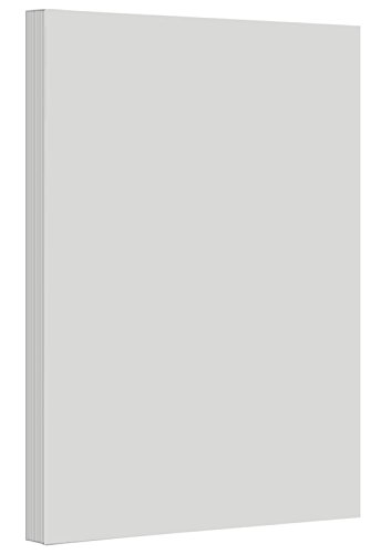 Color Cardstock Paper 67 Vellum Bristol, Sizes: 8.5 x 11 | 11 x 17 | 8.5 x 14 |1 ream of 250 Sheets Per Pack. (8.5 x 14, Grey)