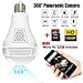 Light Bulb Camera,Include 16GB Card 1080P WiFi Security Camera, 2MP Wireles IP LED Cam,360 Degrees Panoramic VR Indoor/Outdoor Home Surveillance Cameras,Motion Detection/Night Vision/Alarm