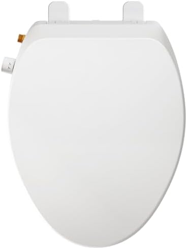 Elongated Bidet Toilet Seat – Non-Electric, Slow-Close Lid, Adjustable Water Pressure, Self-Cleaning Dual Nozzles for Frontal & Rear Wash, Leak-Resistant Brass Inlet, Easy Installation (Elongated)
