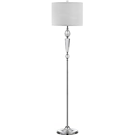 SAFAVIEH Lighting Collection Savannah Clear Crystal/ Chrome 60-inch Living Room Bedroom Home Office Standing Floor Lamp… 21I3E3wpvtL