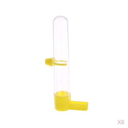 Serenable 6 Pieces Automatic Bird Feeder Bird Water Drinker Feeder Waterer with Clip Pet Bird Supplies Dispenser Food Dispenser