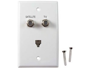 DSS Ready Wall Plate, White