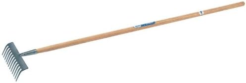 Draper Carbon Steel Garden Rake, Silver