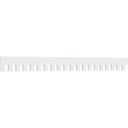 7"H x 1"P x 92 3/8"L Elizabeth Architectural Grade PVC Dentil Trim for 12/12 Ro…