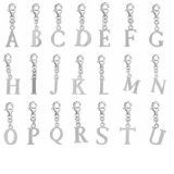 Pro Jewelry Dangling Letters Clip on Pendant Charm for Bracelet or Necklace