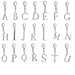 Pro Jewelry Dangling Letters Clip on Pendant Charm for Bracelet or Necklace