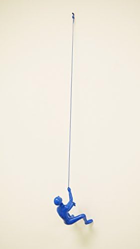 eladitems Climbing Man Blue Color Hanging Wall Piece of Art Solid, Durable Polyresin Construction – Handmade, Highly Motivational Home Décor Item