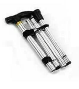 AL-FAHMI Aluminum Folding Walking Stick, Easy Fold Walking Cane, Lightweight Flexible and Durable Walking Aid Mobility Aid Collapsible Walking Stick (Silver)