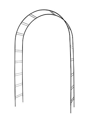 KADAX Rosenbogen, Gartenbogen für Kletterpflanzen, Rosen, Garten, Pergola, pulverbeschichteter Stahl, Gartenlaube, wetterfest, Rankhilfe, Torbogen, Spalier, Deko, Schwarz (40 x 150 x 256 cm)
