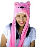 Funnie - Unisex Plush Animals Winter Hat Cap - Costume Scarf - Size Fits All