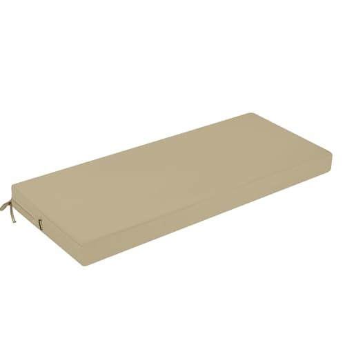 PRIMEPATIO Bankauflage Outdoor 120x40, Wasserdichtes Sitzkissen, Beige