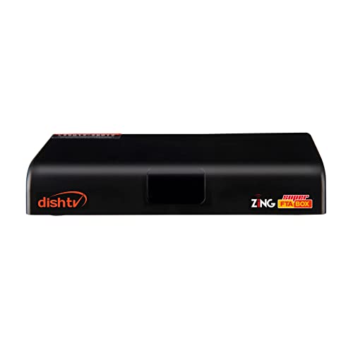DishTV Free to Air DTH Set Top Box, 2 in 1 Zing Free to Air & Paid Channels + 1 Year Warranty