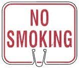 No Smoking - Snap-on traffic cone sign 12.75" x 10.5", Reflective Plastic Sign