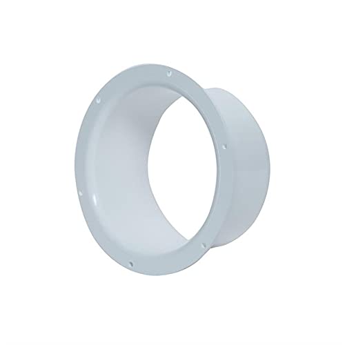 125mm / 5 Inch Straight Duct Connector - Wall Flange - Round PVC Ducting - Ventilation Pipe, Hose, Tube