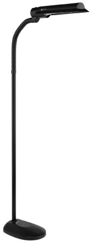 OttLite T81G5T Wing Shade VisionSaver 18-watt Floor Lamp, Black