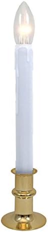 Celestial Lights Ultra Bright, Battery Operated LED Window Candle with Timer (1 Candle, Brass)