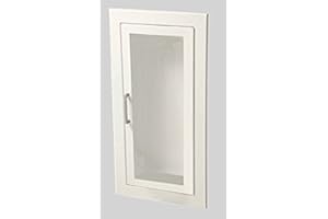 JL Industries 1015F10 Full Glass Flat Trim Full Recessed Extinguisher Cabinet