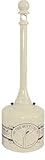 Eagle 1205BEI Galvanized Steel Cigarette Butt Receptacle, 5 gallon Capacity, 40" Height, 12" Diameter, Beige