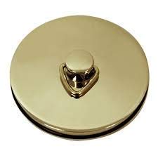 Sink Bath Basin Shower Plug Stopper Brass 45mm 1.3/4 inch with 450mm 18-inch Polished Brass Ball Chain and S-Hook