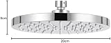 KES 8-Inch Rainfall Shower Head Fixed Round Chrome Swivel Ball Adjustable view 10