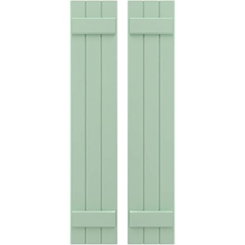 10 1/2"W x 35"H Americraft Three Board (2 Batten) Exterior Real Wood Joined Boa…
