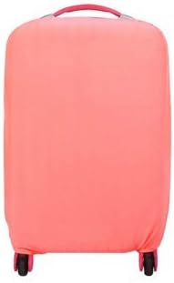WSWS - Lightweight Suitcase (20/24/28 Inch) Protective Anti-Scratch Secure Luggage Cover + One Free WSWS Luggage Tag (S (18" to 20"), Pink)