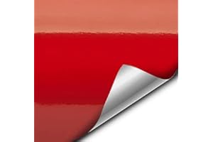 VViViD Red Gloss Car Wrap Vinyl Roll with Air Release Adhesive 3mil (6ft x 5ft)