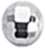14K White Gold 3mm Round Mirror Bead