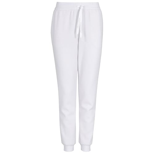Armani Exchange Women's Essential, Logo Signature, Shiny Logo on Drawstring, Sweatpants, White, S, White (Optic White), S