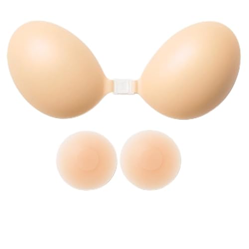 ANASH Sticky Bra, Stick on Bra for Women with 2 Nipple Covers, Women Silicone Strapless Bra, Backless Bra for Partywear,Weddings, Push up Bra Ideal for Off Shoulder