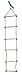 ChooseDaily 6.5 Foot Ninja Rope Ladder with 6 Rungs and Safety Carabiner | Ninja Warrior Training Equipment