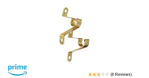 Amazon Com Graber Cafe Curtain Rod Brackets Brass 1 Pair Home