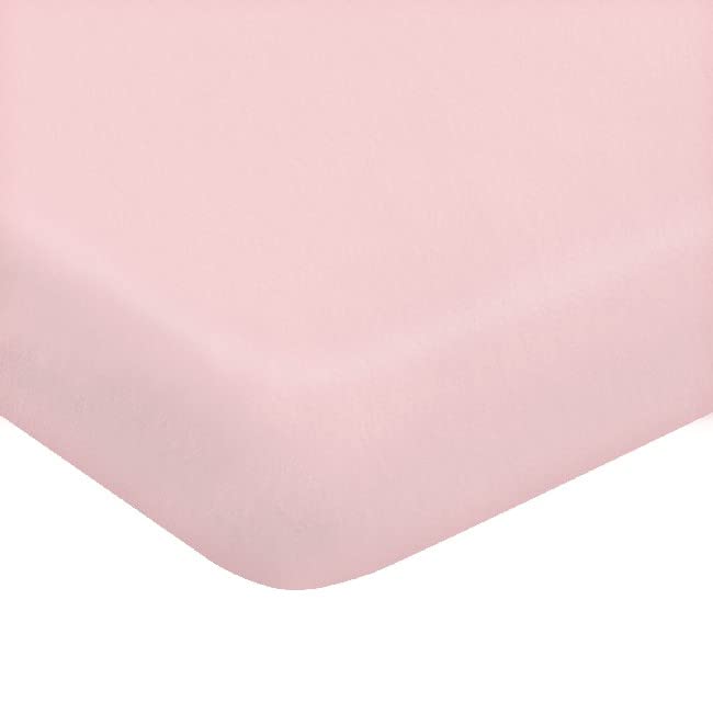 Homemania Two Corners – Double, Solid Colour – Fitted Sheet – for Bed – with Pink Cotton Pillowcase, 170 x 195 cm — image 1