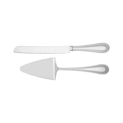 Personalized Wedding Cake Knife & Server With Rose Gold Accent Engraved Free - Thumbnail 3
