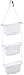 AmazonBasics 3-Basket Adjustable Shower Caddy - White