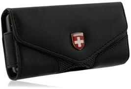 Swiss Leatherware Universal Case - PDA and Smart Phones - iPhone, Blackberry, HTC, Samsung, LG, Motorola, and Nokia - Black