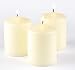 Dripless Pillar Candles 3" x 4" inches Tall - Wedding & Home Decoration Candles (Ivory) Premium Wax Set of 3 Made in USA primary
