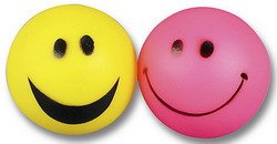 HAPPYPET Smiley Face Vinyl Ball Dog Toy