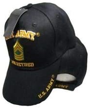 U.S Army SGM Retired Military Black Embroidered Cap Hat CAP560F TOPW