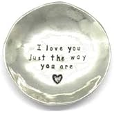 Basic Spirit "I Love You Just The Way You Are." Pewter Trinket Dish Ring Bowl Wedding Gift Box