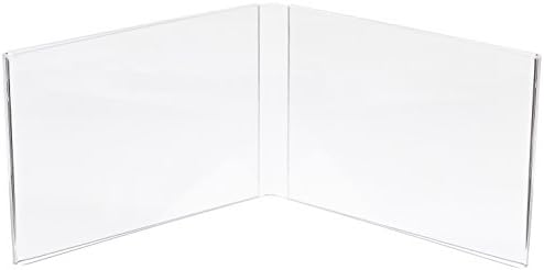 Azar Displays 107723 7" W x 5" H Horizontal Dual Frame Sign Holder (10 Pack)